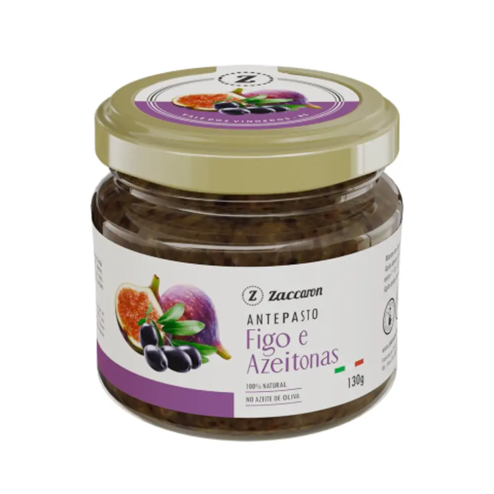 ANTEPASTO DE FIGO E AZEITONAS ZACCARON 130GR