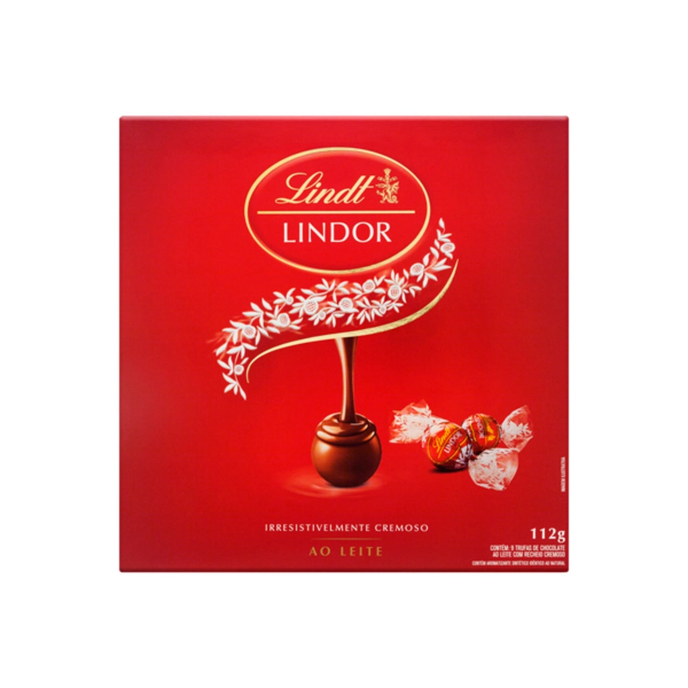 CAIXA LINDOR LINDT AO LEITE 112G