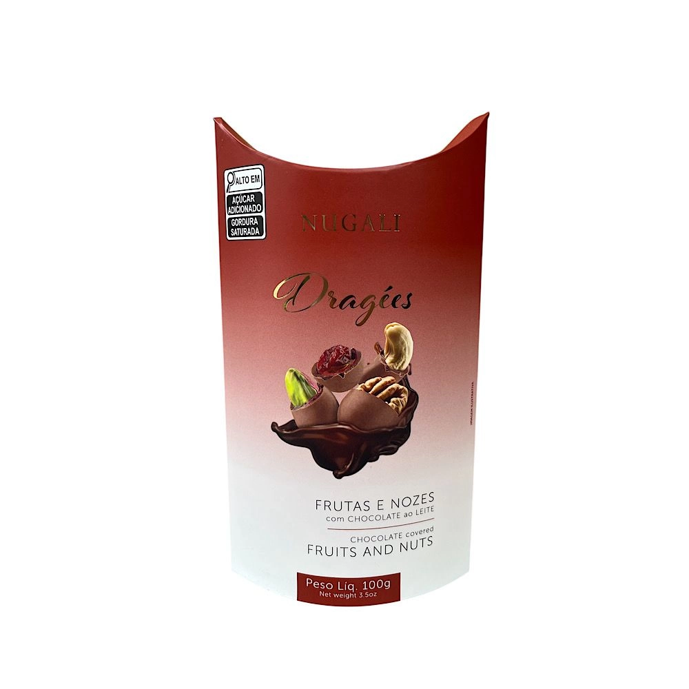 DRAGEE FRUTAS E NOZES C/ CHOC NUGALI 100g