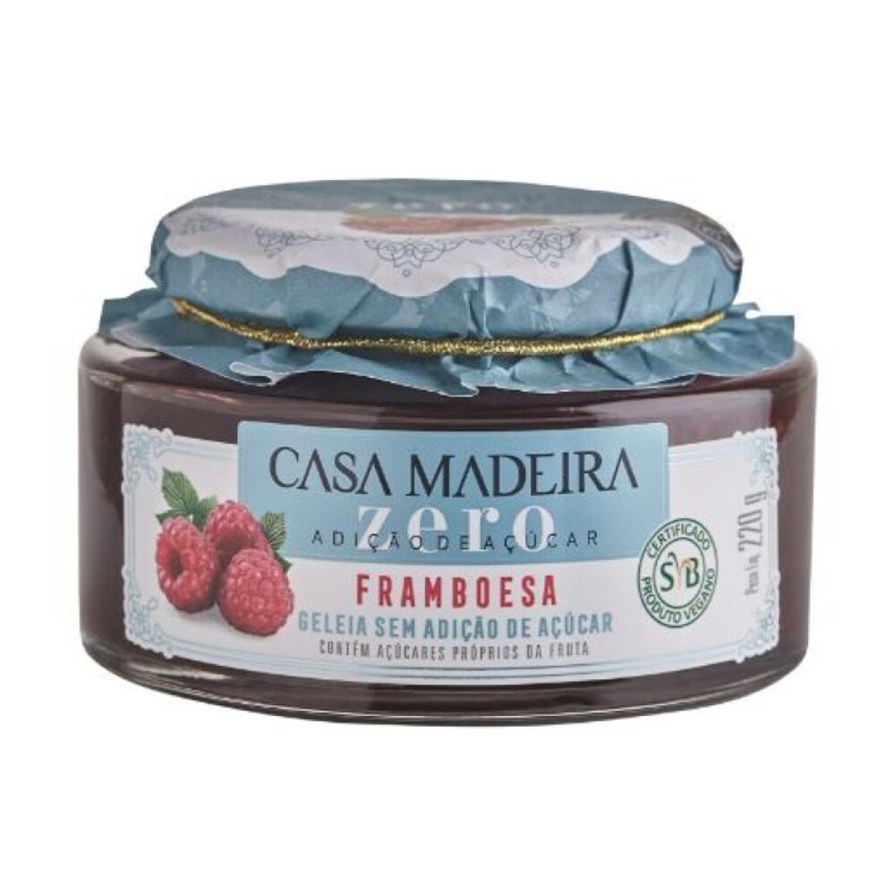 GELEIA FRAMBOESA ZERO CASA MADEIRA 220G